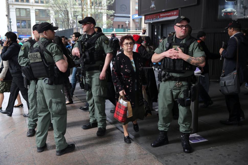 Nick Casale, a former MTA counterterrorism official and NYPD detective, said the guards in military fatigues in and around Penn Station are 'window dressing.'